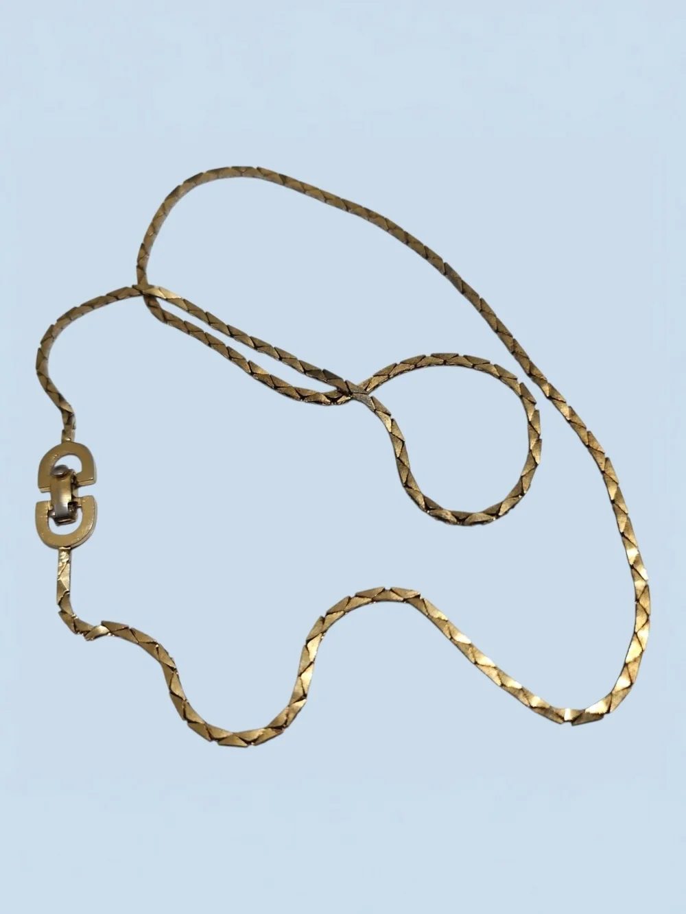 Christian Dior Vintage CD Triangle Link Chain - Picture 2 of 11